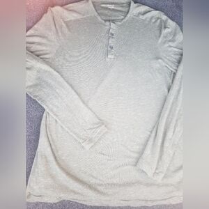 NWOT JOHN VARVATOS "Forest Green" 100% Cotton Long Sleeve Henley Shirt MEDIUM